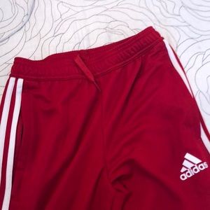 Adidas red track pants